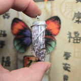 Rare Bright Purple Luna Agate Pendant in Silver – Mexican Orbicular Chalcedony