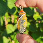 Golden Marcasite Carnelian Pendant – Ombre Flame in Sterling Silver