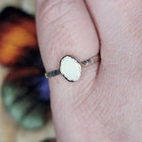 Oval Australian Precious Opal Ring in Sterling Silver Various Sizes