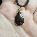 Australian Boulder Opal Pendant in 14kt Yellow Gold Filled - Double Sided