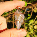 Purple Agate + Citrine Crystal Pendant – 14K Rose Gold Fill