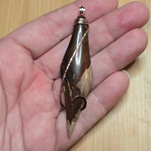 Biggs Picture Jasper Pendant – Ancient Landscape in 14kt Yellow Gold Fill