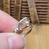 Raw Oregon Sunstone Ring with Schiller sz 6 - Sterling Silver