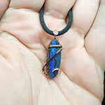 Australian Boulder Opal Pendant in 14kt Rose Gold Filled - Blue Beauty