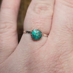 Turquoise Ring Size 10 – Ocean Matrix in Copper + Sterling Silver