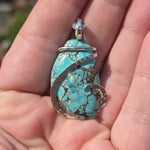 Turquoise Pendant – Sterling Silver with Ancient Calm - Rock Your World 