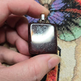 Red Moss Jasper Pendant – Square-Cut with Black Manganese Veins