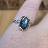 Koroit Yowah Nut Boulder Opal Ring Size 8.5 – Sterling Silver