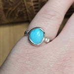Natural Turquoise Ring sz 8 – Robin Egg Blue Stone in Sterling Silver