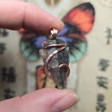 Dendritic Agate Arrowhead Pendant – Copper Wrapped