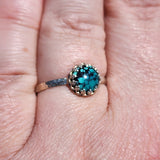 Natural Turquoise Ring Size 10.25 – Sterling Silver with Black Spiderweb Matrix