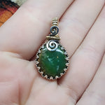 Brilliant Green Chrysoprase Pendant Necklace - Rock Your World 