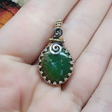 Brilliant Green Chrysoprase Pendant Necklace - Rock Your World 