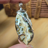 River Jasper Pendant – Forest Current in Sterling Silver
