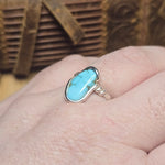 Natural Turquoise Ring Size 10.5 – Arizona Stone in Sterling Silver