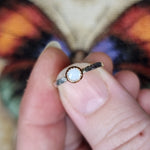 Australian Precious Opal Ring in Sterling Silver & Copper Size 6.5