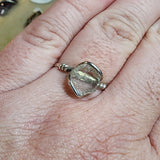 Clear Goshenite Crystal Ring in Sterling Silver Sz 10