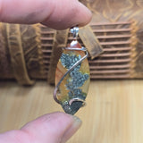 Golden Marcasite Carnelian Pendant – Ombre Flame in Sterling Silver