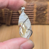 Red-Green Moss Agate Pendant - Sterling Forged Embrace