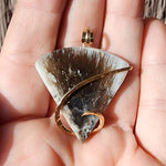 Sagenite Agate in 14kt Yellow Gold Filled Pendant - Full Spray!