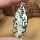 River Jasper Pendant – Forest Current in Sterling Silver