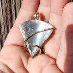 Sagenite Agate in 14kt Yellow Gold Filled Pendant - Full Spray!