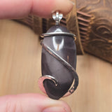 Willow Creek Jasper Pendant – Sterling Spiral & Rare Purple Core - Rock Your World 