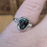 Koroit Boulder Opal Ring sz 8 – Sterling Silver