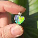 Aurora Opal Light Heart Pendant – Sterling Silver