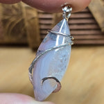 Rare Purple Agate Pendant – Stormlight Veins in Sterling Silver