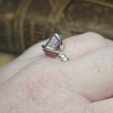 Raw Pink Tourmaline Ring sz 10 - Sterling Silver