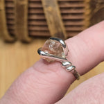Raw Oregon Sunstone Ring with Schiller sz 6 - Sterling Silver
