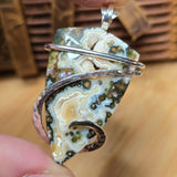 River Jasper Pendant – Mosslight Current in Sterling Silver
