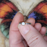 Australian Precious Opal Ring in Sterling Silver & Copper Size 6.5