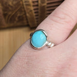 Natural Turquoise Ring sz 8 – Robin Egg Blue Stone in Sterling Silver
