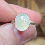 Bright Blue Glow Moonstone Ring sz 7.75 – Sterling Silver