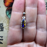 Crazy Tiger Stripe Boulder Opal Pendant in Sterling Silver