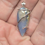 Moss Agate & Aurora Opal Artisan Pendant – Sterling Silver