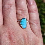 Natural Turquoise Ring Size 10.5 – Arizona Stone in Sterling Silver