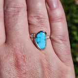 Natural Turquoise Ring Size 10.5 – Arizona Stone in Sterling Silver