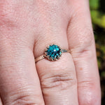 Natural Turquoise Ring Size 10.25 – Sterling Silver with Black Spiderweb Matrix