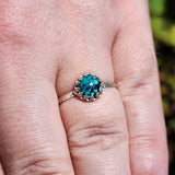 Natural Turquoise Ring Size 10.25 – Sterling Silver with Black Spiderweb Matrix