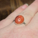 Carnelian Agate Ring sz 11 – Rare Red Agate from Southwest Washington