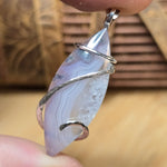 Rare Purple Agate Pendant – Stormlight Veins in Sterling Silver