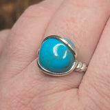 Sleeping Beauty Turquoise Ring – Sterling Silver sz 12