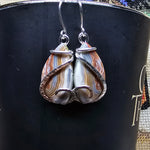 Crazy Lace Agate Earrings in Sterling Silver