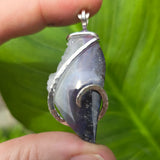 Purple Red Agate Crystal Pendant – Sterling Silver One-of-a-Kind