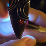 Utah Dinosaur Bone Pendant – Fossil Fire in Sterling Silver
