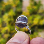 Rare Purple Tourmaline Ring sz 5.5 – Sterling Silver Natural Crystal