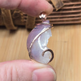 Violet Geode Pendant – Quartz Crystal Bloom in 14kt Rose Gold Fill